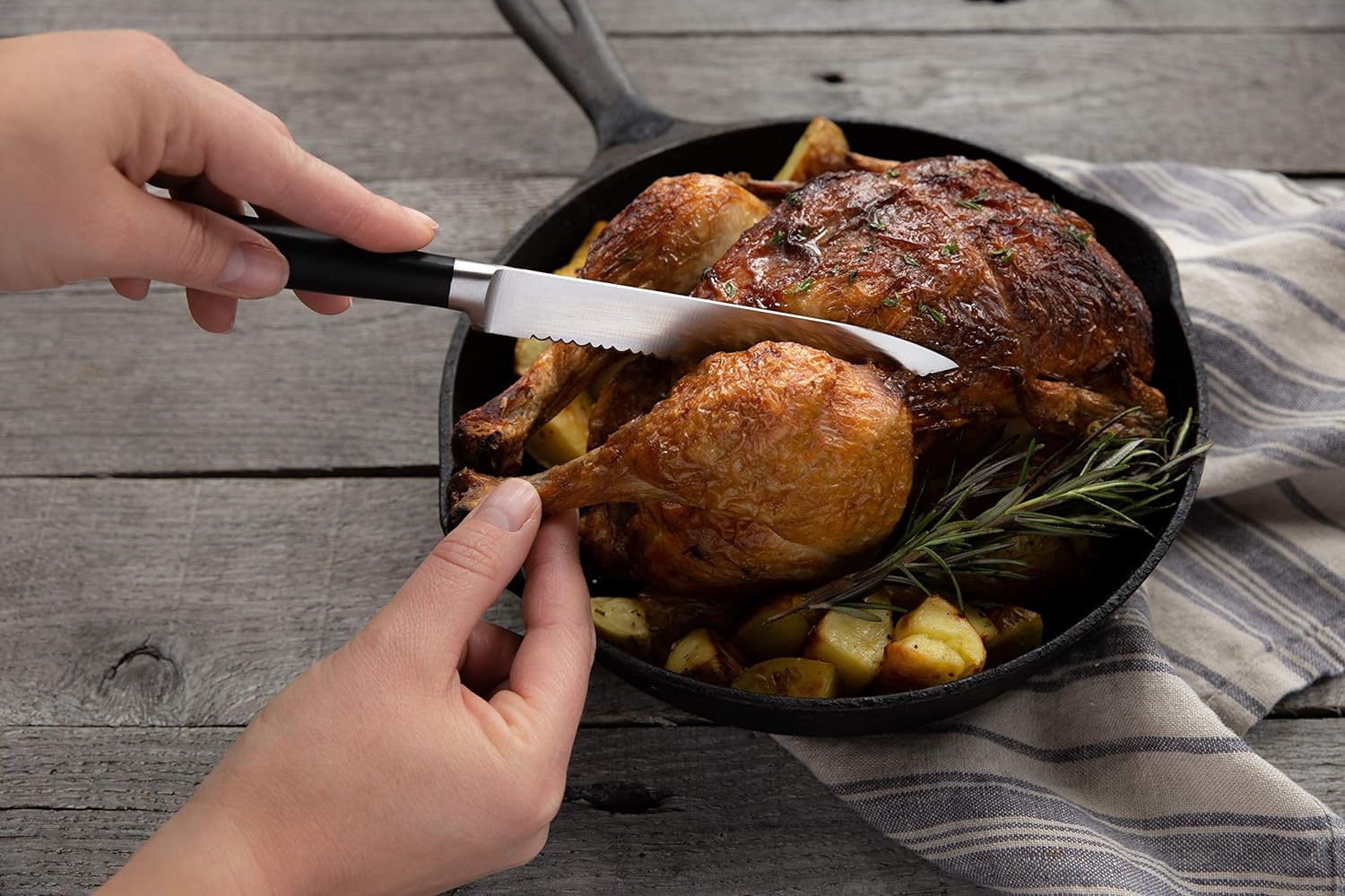 Ginsu Chikara 8-Piece Bamboo Block Knife Set - Image 4