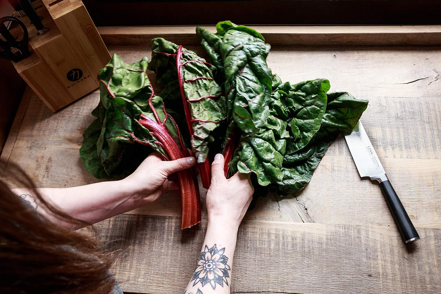 Ginsu Chikara 8-Piece Bamboo Block Knife Set - Image 2